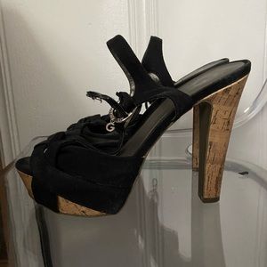 G BY GUESS CORK HEELS